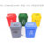 医疗垃圾桶废物小号灰色黄色生活摇盖桶污物5L10L8L15L棉签桶 摇盖15L红1个