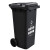 鲁识大号户外垃圾桶物业环卫分类桶果皮箱 120L黑色干垃圾