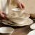 碗碟套装家用北欧米黄陶瓷餐具高级感2024新款乔迁碗盘子碗筷组合 米黄波浪系列9件套