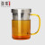 雅集玻璃杯琥珀把茶水分离耐热家用办公透明带过滤带盖泡茶杯 容天杯400ml(琥珀把) 400mL(不含)-600mL(含)