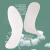 苏识 AF015 夏季薄款吸汗防臭乳胶运动透气皮鞋垫软底舒适按摩鞋垫 灰色 41-42码 2双装