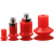 回弹真空吸盘机械手硅橡胶B5/B8/B10/B15工业高配件机械手吸嘴气 B5-S硅胶(红色)