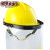 诺坎普定制适用LNG加气站耐低温防护面屏防雾防飞溅面罩液氮防冻面屏冲击安全帽 黄色头盔+面屏+支架