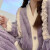 古媚琪珊瑚绒睡衣冬季女款加厚加绒公主风花边甜美紫色秋冬天家居服套装 GT#W41 XXL建议140-160斤