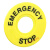急停开关标识牌按钮警示圈紧急停止警告标签电梯电气标识黄圈22mm 内直径22mm 外直径90mm(100个)