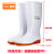 大码白色雨鞋厂工作雨靴防滑卫生靴防油加绒加棉保暖水  43 509高筒白色加厚款 标准码