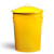 环保分类铁皮垃圾桶大号可回收庭院户外环卫收纳桶果皮箱小区园艺 40L黄色 方形