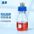 湘玻 补料瓶加料瓶多通道高硼硅发酵罐不锈钢蓝盖实验室玻璃瓶 四通2000ml（中号6mm口） 1个 