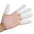 棉纱手指头套工业劳保棉线布手工打磨五金作业干活防滑耐磨加厚 10只白色棉纱指套