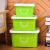 飞达思比威塑料收纳箱储物箱整理箱零食玩具手提箱子衣柜桌面收纳盒大小 绿色笑脸 3件套[大号+中号+小号]