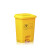 希万辉 医疗废物垃圾桶医院用利器盒加厚黄色医院诊所脚踏桶有盖大号 特厚灰色68L