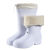 HKNAEVA白色卫生靴加绒食堂厨房工厂专用雨靴防滑耐油高筒棉水鞋  36 EVA高帮加棉