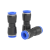 快速快插接头气管软管直通对接PU4/6/8/10/12/16气动配件大全气泵 蓝色 PU08(100个装)