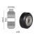 3d打印机铝型材滑轮 塑料被动惰轮轨道动滑pom大轮小轮V型内径5mm 黑色大轮(内孔5MM)带轴承