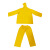 成人分体雨衣PVC纯色贴布雨衣套装涂层防水服饰IMPA190436 黄色 M