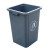 澜虞加厚塑料垃圾桶分类上海大号工业厨房无盖环卫桶户外室内垃圾桶 100升无盖正方型垃圾桶