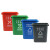 定制分类垃圾桶无盖小区工业办公区广场大中小塑料环卫垃圾桶 20L-无盖-蓝色可回收物
