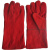 工孚 牛皮耐高温电焊长款焊工劳保手套 均码 10双/包 单位：包 红色 