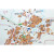 2021正版全新 重庆地图挂图+主城区地图挂图1.4米x1米 正反面印刷 挂绳精装高清印刷