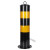 警示柱加厚钢管防护栏杆分道路地桩固定桩隔离柱路障铁立柱防撞柱 30cm加厚黑黄活动