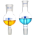 玻璃直形防溅球100/250ml旋转蒸发仪配套用缓冲防爆球瓶24/29口 100ml上24/29*下19/26