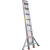 定制适用铝合金升降梯 伸缩梯加厚人字梯多功能工程折叠梯家用梯子 特厚4卡2节单升梯8米