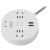 雅奇DF56纯白插座带usb插板多功能带线插线板接线板排插小圆盘15孔带USB全长1米