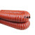 红色高温风管耐高温管矽胶硅胶管伸缩通风管道排风排气管热风管 内径50mm*4米1根