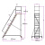 定制适用铝合金梯子  移动平台梯 户外梯 登高梯 踏步梯 跨线梯可 ZWLAP-H25(2.5米)