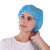 迈恻亦一次性帽子头套厨师餐饮防尘厨房女卫生透气工作网帽防掉头发 蓝色条形帽2000只