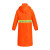 胜丽 警示反光防护风衣带袖雨披 巡逻长款带帽雨衣荧光 橘红色 165码 1件装