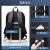 HK2024新款双肩包男士大容量商务旅行电脑背包高中学生书包男大学生 黑色