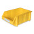 和崟 A5组立零件盒黄色 组合式收纳盒塑料物料盒 工具螺丝盒分类盒库房仓库斜口收纳盒
