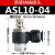 气动调速接头SL4-M5 6-02 SL8-02 10-4 1203软管快插接头节流气嘴 精品ASL1004