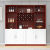 博香堂酒柜客厅靠墙家用多功能隔断柜双面简约现代欧式玄关柜进门储物柜 颗粒板 三门长1.5米苹果木色白门