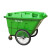 400L环卫垃圾车保洁手推车大号户外塑料带盖垃圾桶物 橡胶小轮子1个带刹车