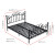 L&S床铁艺床欧式铁架床现代简约双人床卧室主卧出租房宿舍床YC-10 白色2*1.5m【加粗框架】