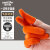 金诗洛 KSL022 一次性乳胶防滑手指套 无尘无粉农业指套 劳保手套 橘色 25（小号）