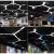 妙普乐台球室氛围灯 y字形吊灯led人字拼接造型灯办公室网咖电玩城超市 直径120cm冰蓝光