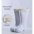 EVA泡沫雨靴夏季男女高筒防水鞋男女水靴厨房防滑耐油靴 30cm左右白色(牛筋底-加棉款 43-44
