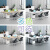 德诚和家具办公桌组合黑白款办公桌 现代简约  员工屏风工位 职员桌椅 双人位(含柜椅)