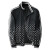 ElegantMan2024春季新款欧洲站男士立领休闲夹克大码印花潮款时尚外套 黑色 XL