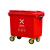 庄太太 【1100L红色有害垃圾】新国标环卫户外垃圾桶带盖大号挂车分类垃圾桶大型室外工业垃圾桶垃圾车