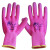 L578彩尼龙乳胶发泡手套 耐磨止滑劳保防护耐用手套 L57812双紫色 S