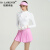 铂莱肯迪（BOLAIKENDI） 品牌高尔夫服装女套装秋季 高端白色golf球服长袖球衣上衣粉色裙子 白色 L