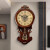 挂钟客厅钟表欧式复古时钟摇摆石英钟表电波创意木质挂表家用 1340GL数字金属盘-进口丽.声机芯 12英寸