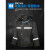 久匀 外卖骑手摩托车防暴雨雨衣 交通反光警示 分体式雨衣套装 黑色双杠反光套装 XL码(170-175)