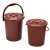 蓓尔蓝 FW1279 茶渣桶 办公室过滤桶塑料茶水桶 废茶滤茶桶 圆形棕色单桶