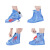夏季雨天户外登山旅游非一次性PVC男女加厚防水防滑耐磨加强便携式防雨拉链鞋套脚套雨靴 （M）38-39码半透明