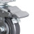 安赛瑞 平顶塑刹万向脚轮 3英寸耐磨PU低噪音滑轮平板车滚轮 承重80kg易得力定制 16212